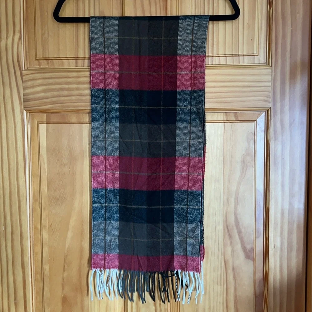 Vintage Christian Dior 100% Cashmere Plaid Scarf - Picture 1 of 6